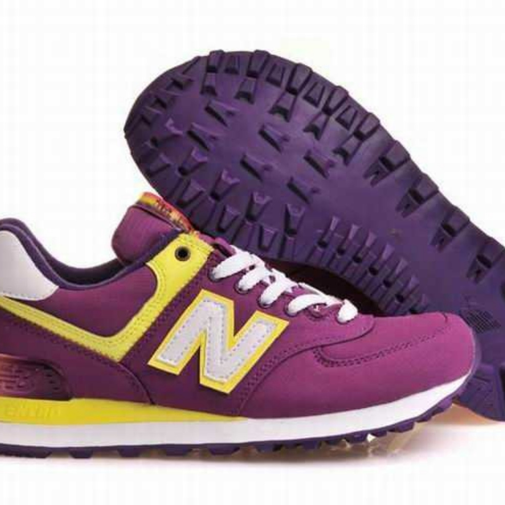 Women New Balance Alpine Purple With Neon Yellow W